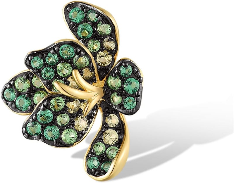 Santuzza Sterling Silver Gemstone Flower Pendant for Women - Image 1